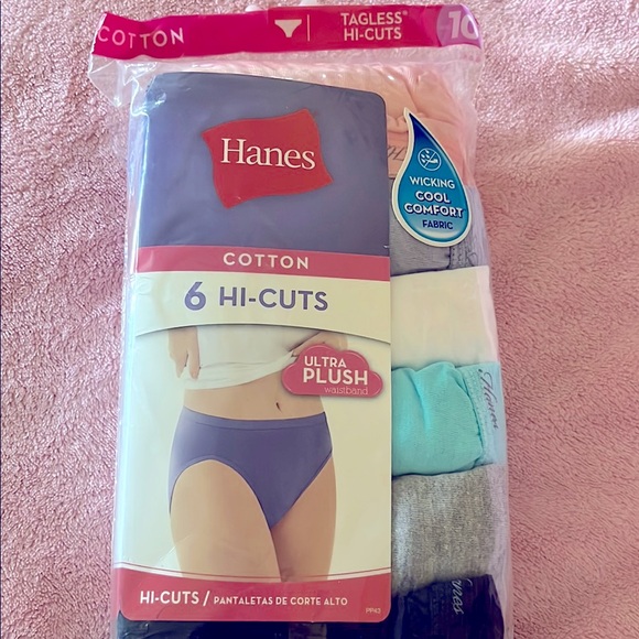 Hanes Cotton Hi-Cuts 6-Pack in Assorted Colors - Picture 1 of 3